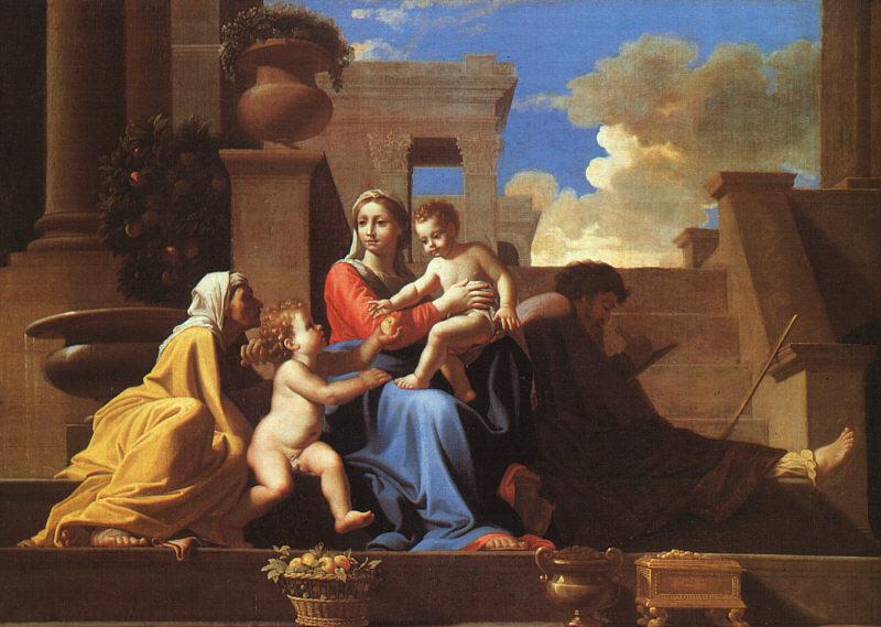 Nicolas Poussin Holy Family on the Steps oil painting image
